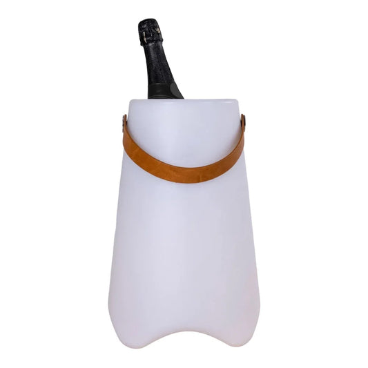 Veioza reincarbabila tip frapiera din Polipropilena Alb H37.5xD25cm Bristol