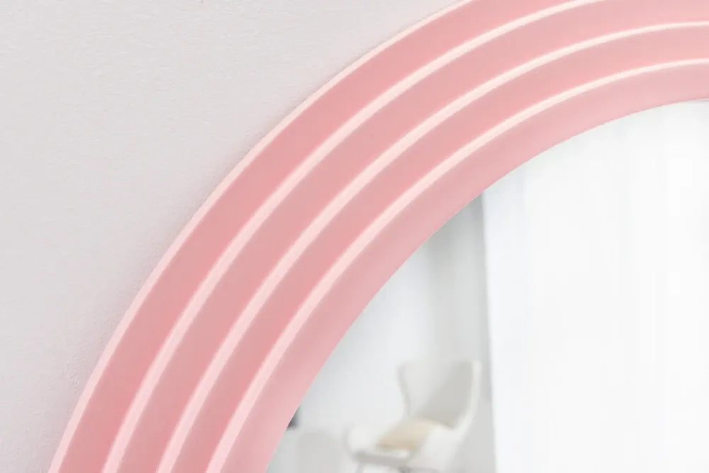 Oglinda cu rama din Poliuretan/MDF Roz H160xL80cm Wave