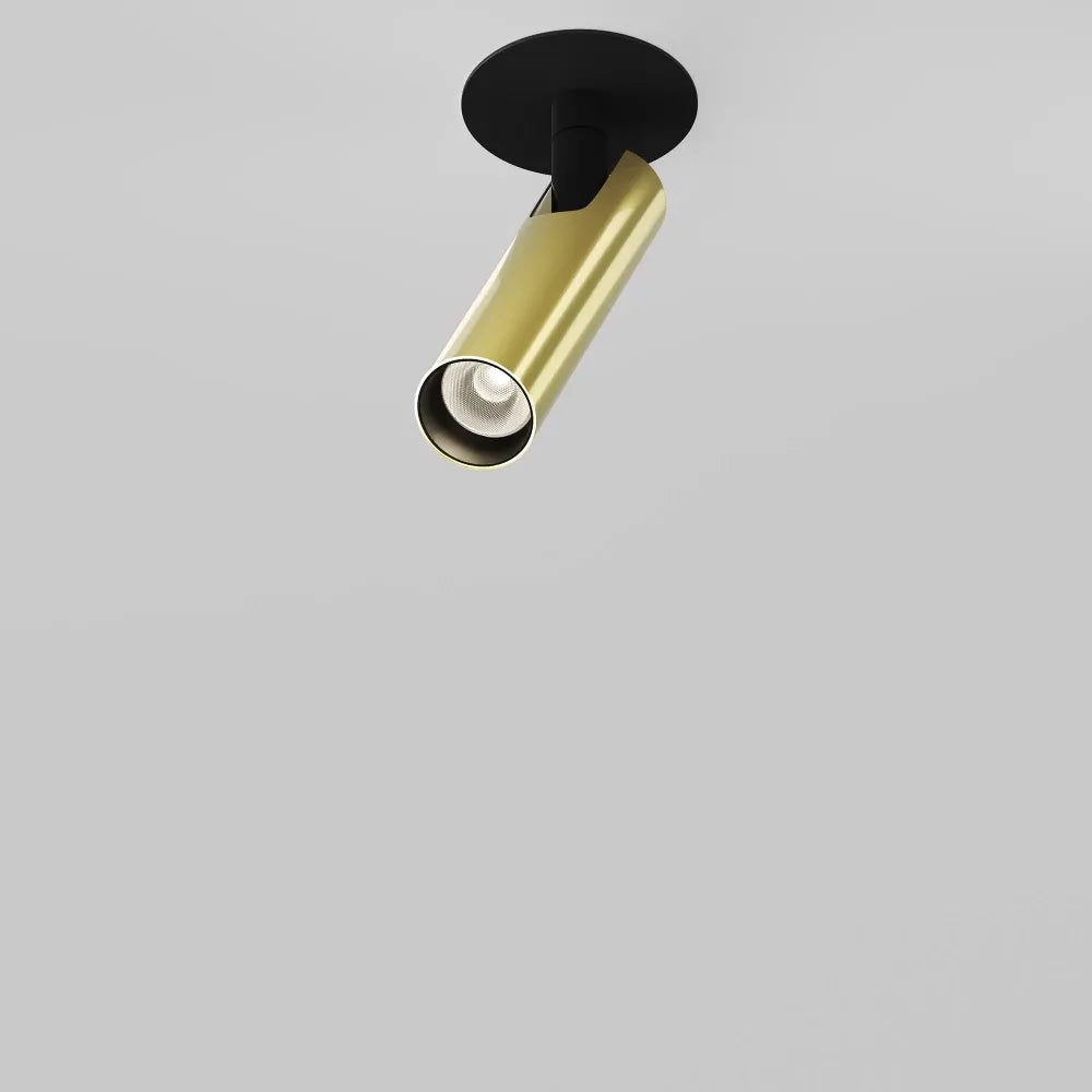 Spot incastrat din Aluminiu Negru/Alama H15.1xD3cm 6W 340lm 3000k Focus T