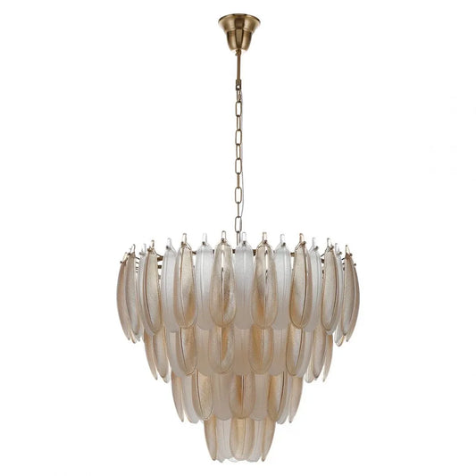 Candelabru din Metal Auriu si Sticla securizata Multicolor H55xD60cm Chloe Richmond Interiors