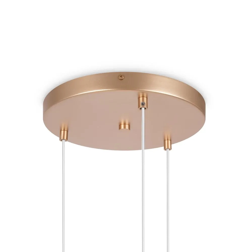 Lustra din Metal si Sticla Auriu/Alb H180xD40cm 40W Basic form