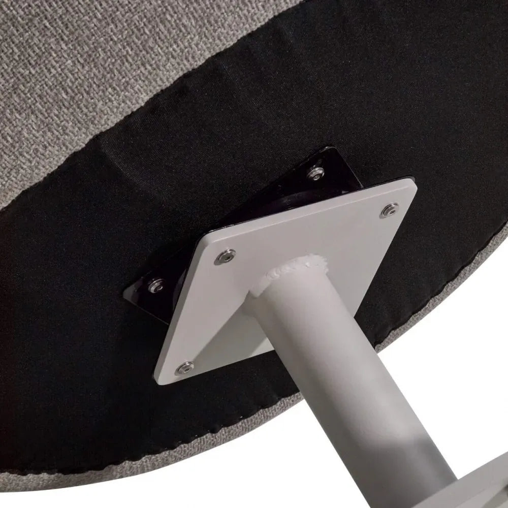 Scaun de exterior din Stofa Grej si Metal Alb L68xH78cm Mason Richmond interiors