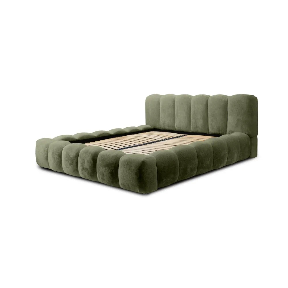 Pat 160x200cm tapitat cu Chenille Verde Dallas