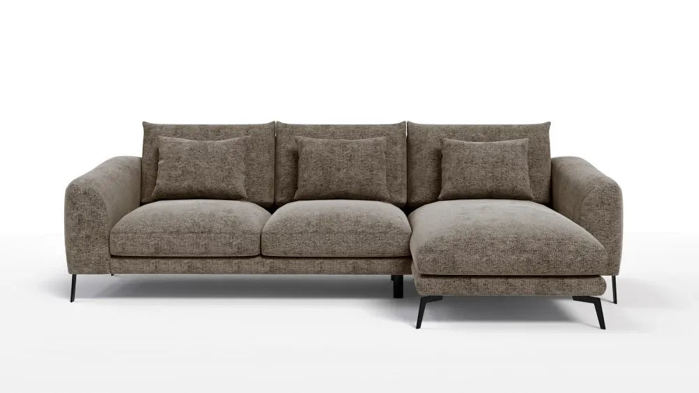 Coltar in forma de L tapitat cu Chenille Maro Sajma 03 L293x172cm Aspen