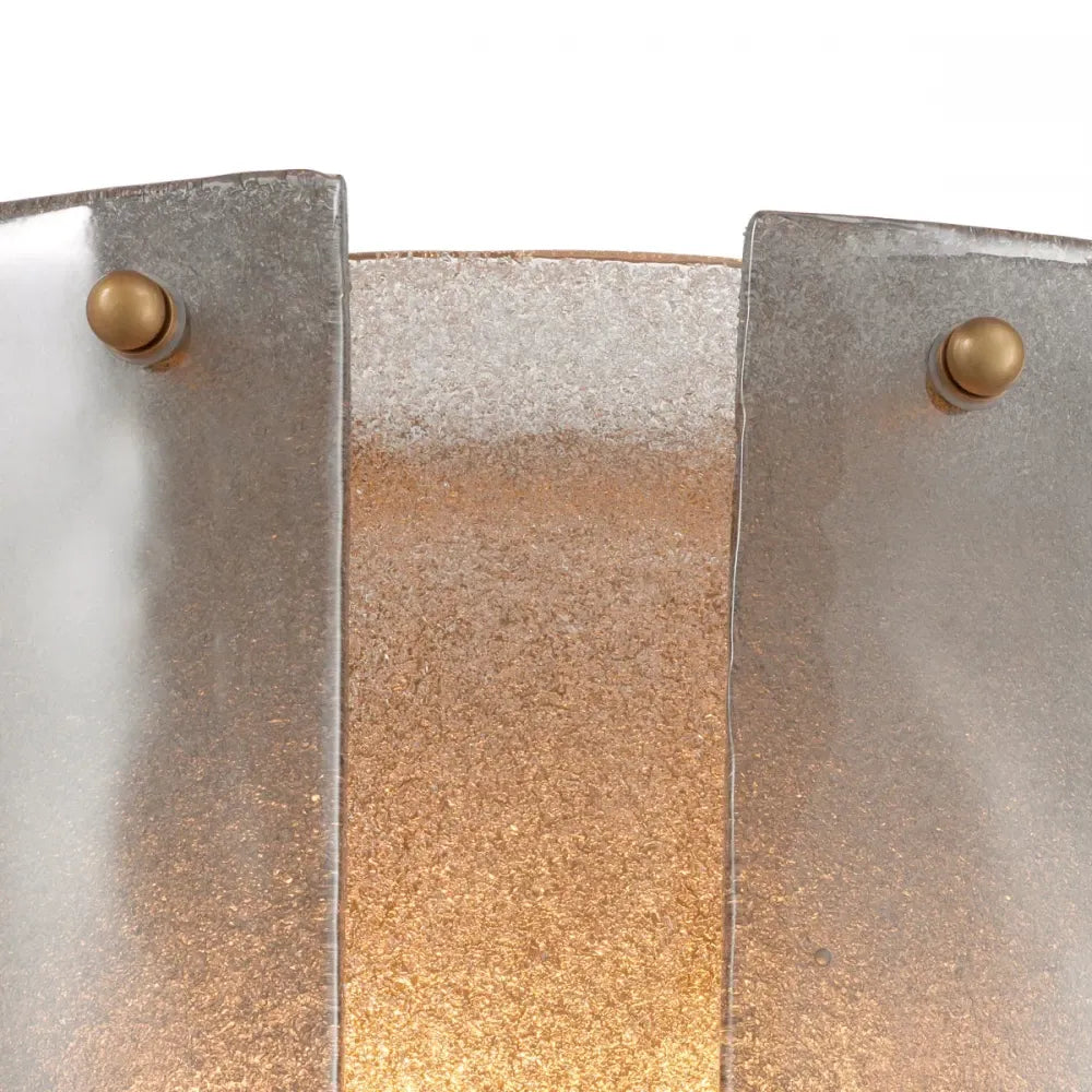 Aplica de perete din Metal Alama atichizata si Sticla Fumuriu H36xL39cm Asinara Eichholtz