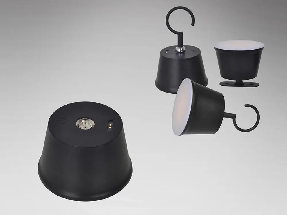 Veioza din Metal Negru H34xL12cm Cuco