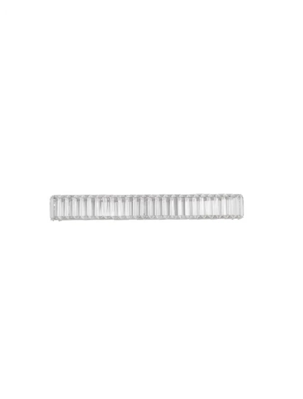 Aplica de perete structura din Metal Argintiu si abajur din Cristal Transparent H60xL12cm IP20 19W 1428lm 3500k AURELIA