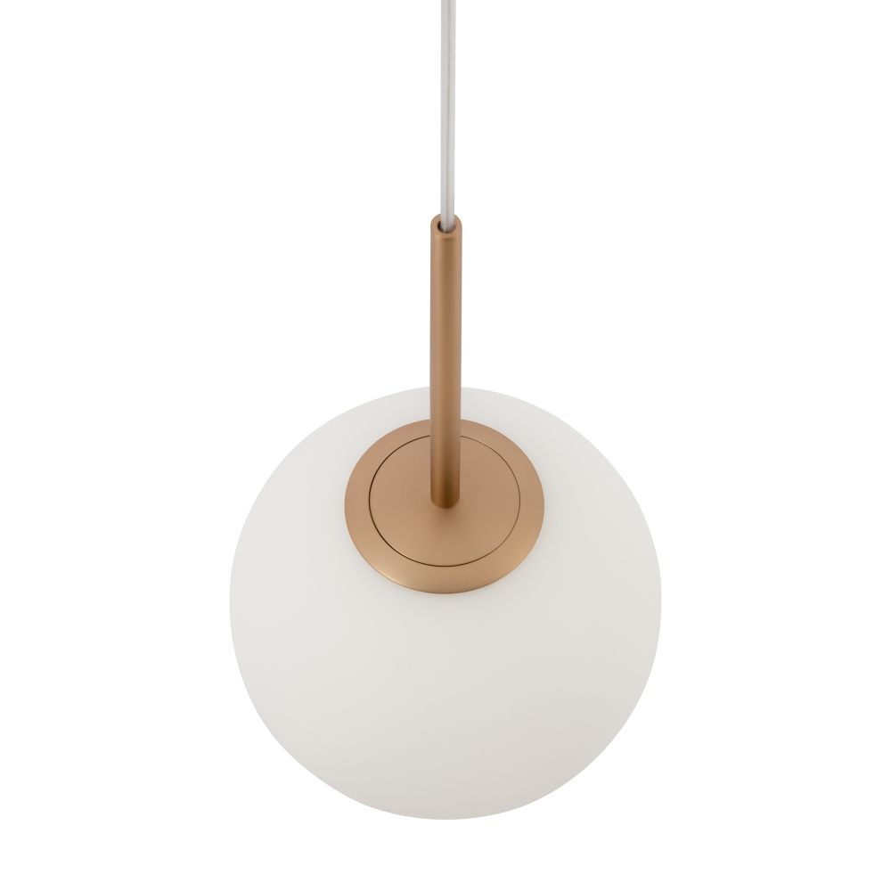 Pendul din Metal si Sticla Auriu/Alb D20xH180cm Basic form