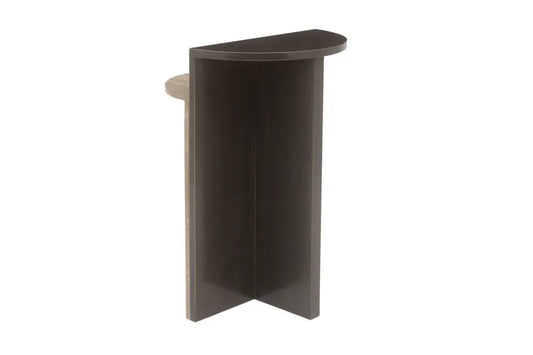 Masuta laterala din MDF/Metal Maro si Travertin Maro D40xH60cm Russo Richmond interiors