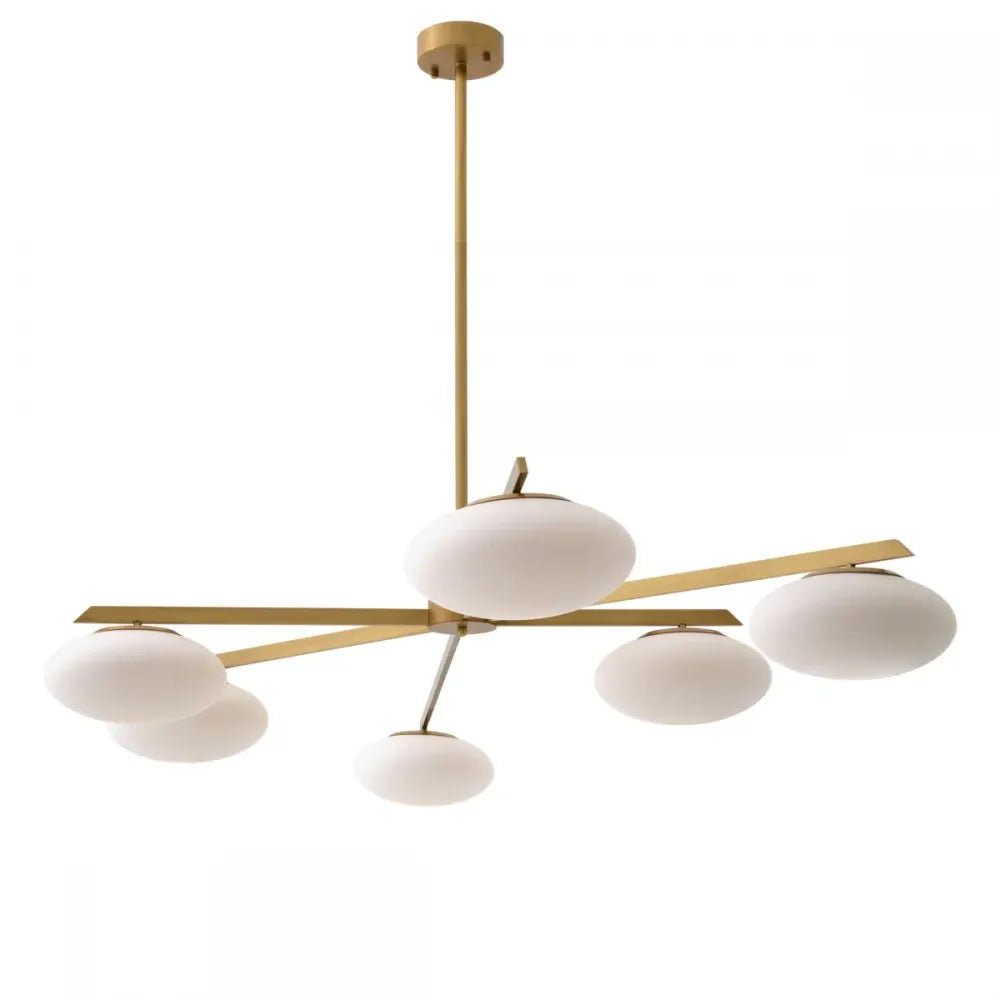 Candelabru din Otel inoxdabil Alama atichizata si Sticla Alb H38xL210cm Evergreen L Eichholtz