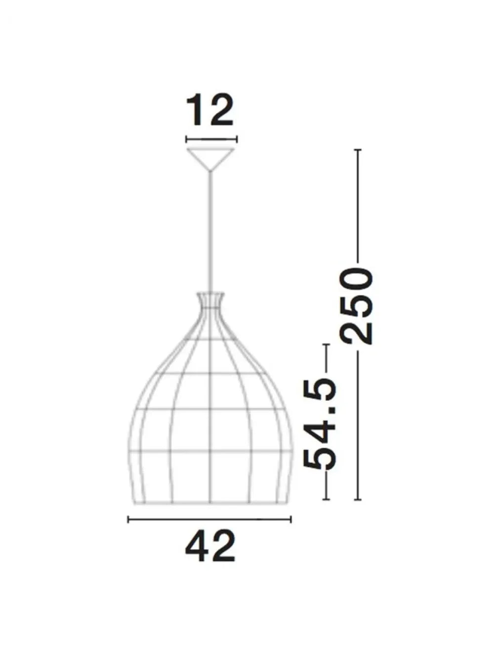 Pendul structura din Metal Negru si abajur din Ratan Gri H250xL42cm IP20 DESTIN