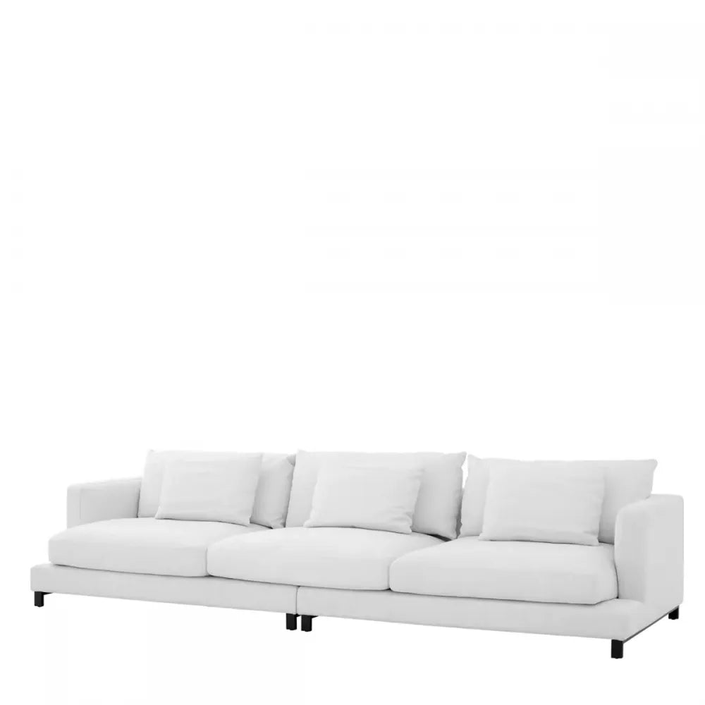 Canapea fixa de 3 locuri tapitata cu Stofa Avalon Alb L320cm Burbury Eichholtz