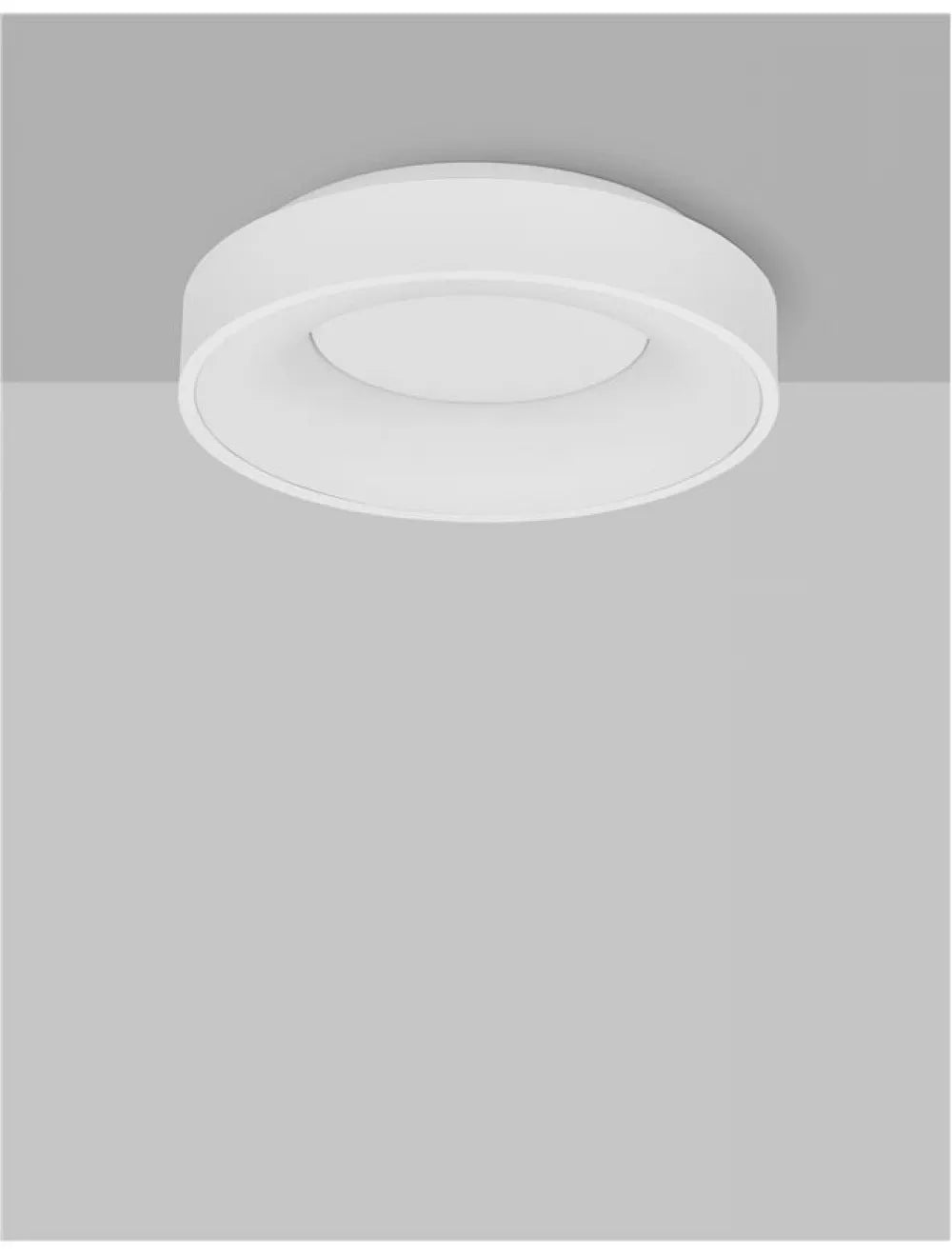 Plafoniera structura din Aluminiu Alb si abajur din Acrilic  H9xL38cm IP20 30W 1845lm 3000k RANDO THIN