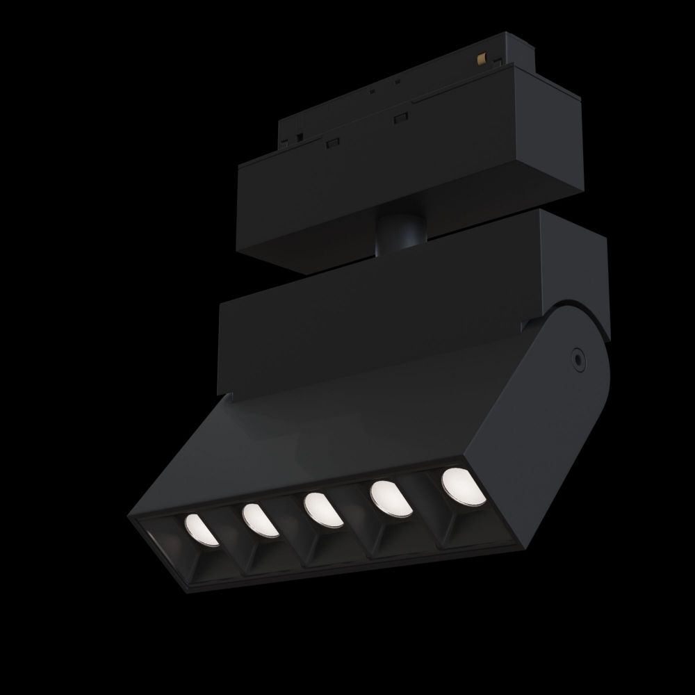 Spot Dreptunghiular pentru sina magnetica din Aluminiu Negru Points L14xH17cm 700lm