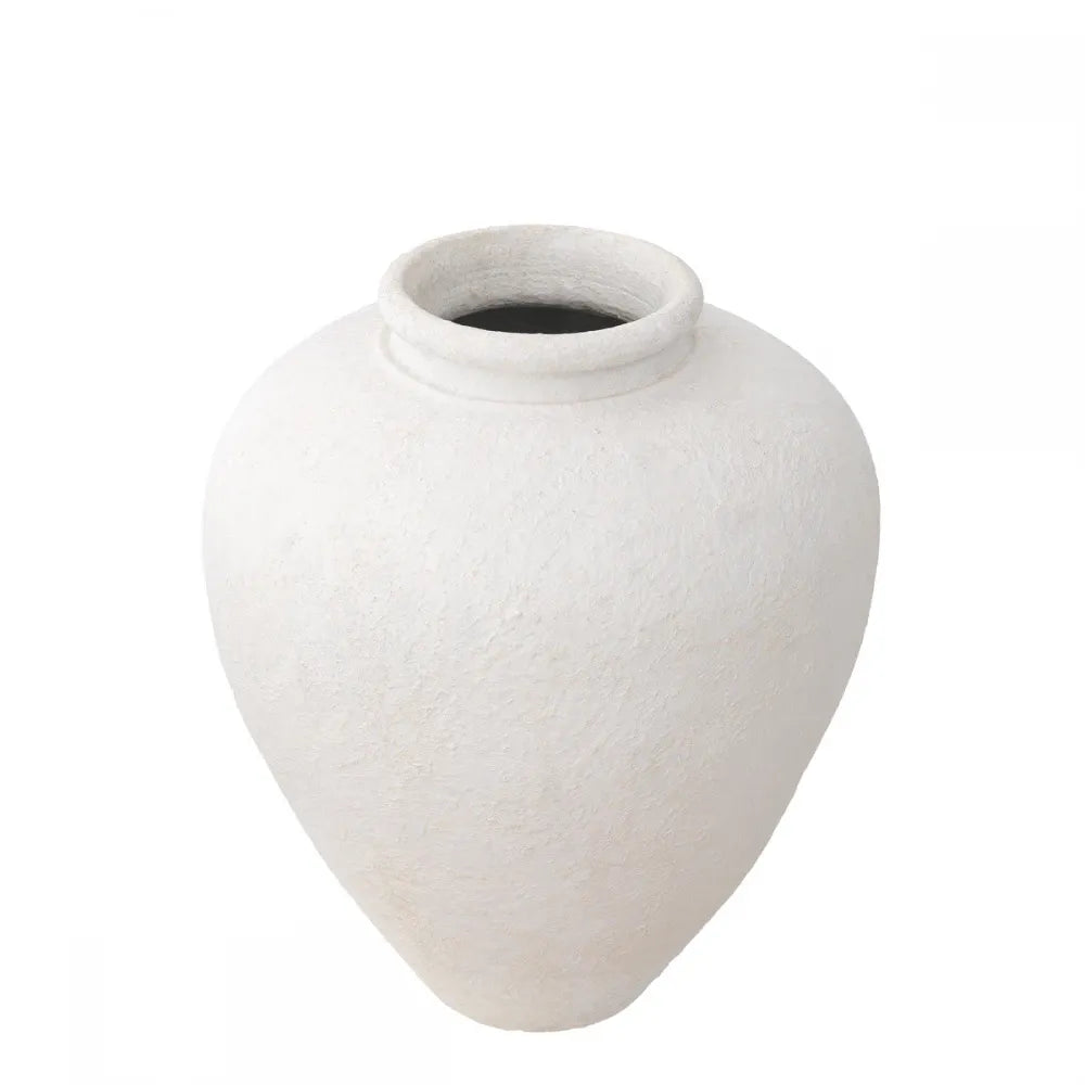 Vaza decorativa din Lut Alb D64cm Reine L Eichholtz