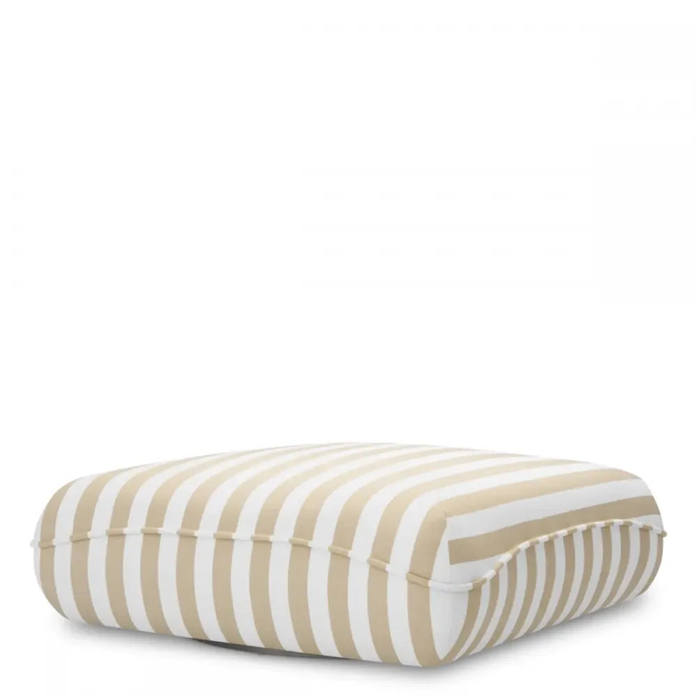 Puf din Stofa Alb/Bej H44xL118cm Relax Eichholtz