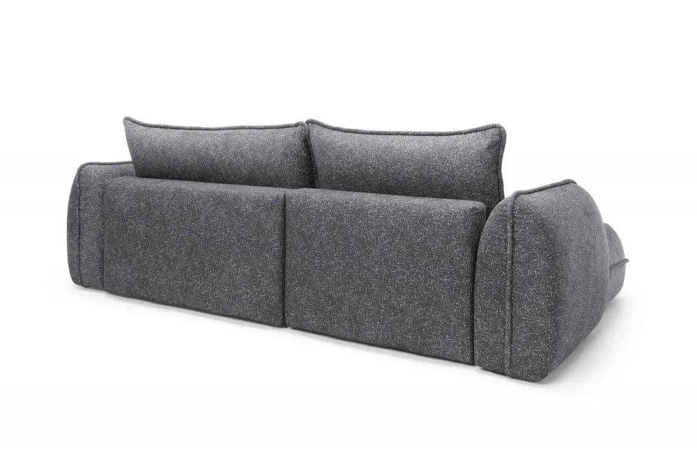 Coltar extensibil cu spatiu depozitare din Stofa Gri inchis Visby