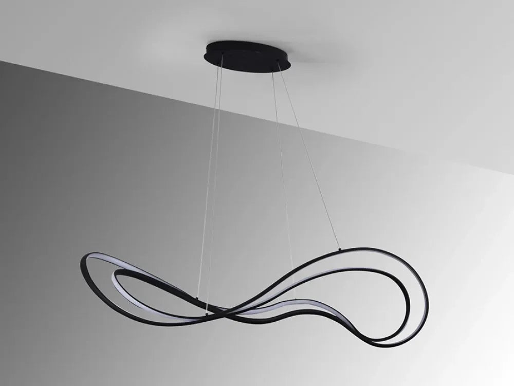 Lustra din Metal Negru H150xL115cm Danza
