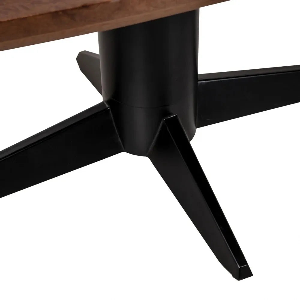 Masa ovala din Metal Negru si Lemn de mango Maro L280xH76cm Stafford Richmond interiors