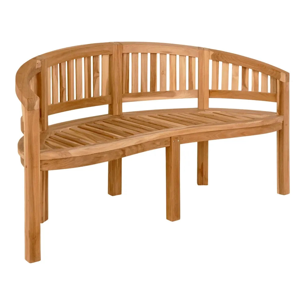 Banca de exterior din Lemn de tec Maro H85xL150cm Boca Banan