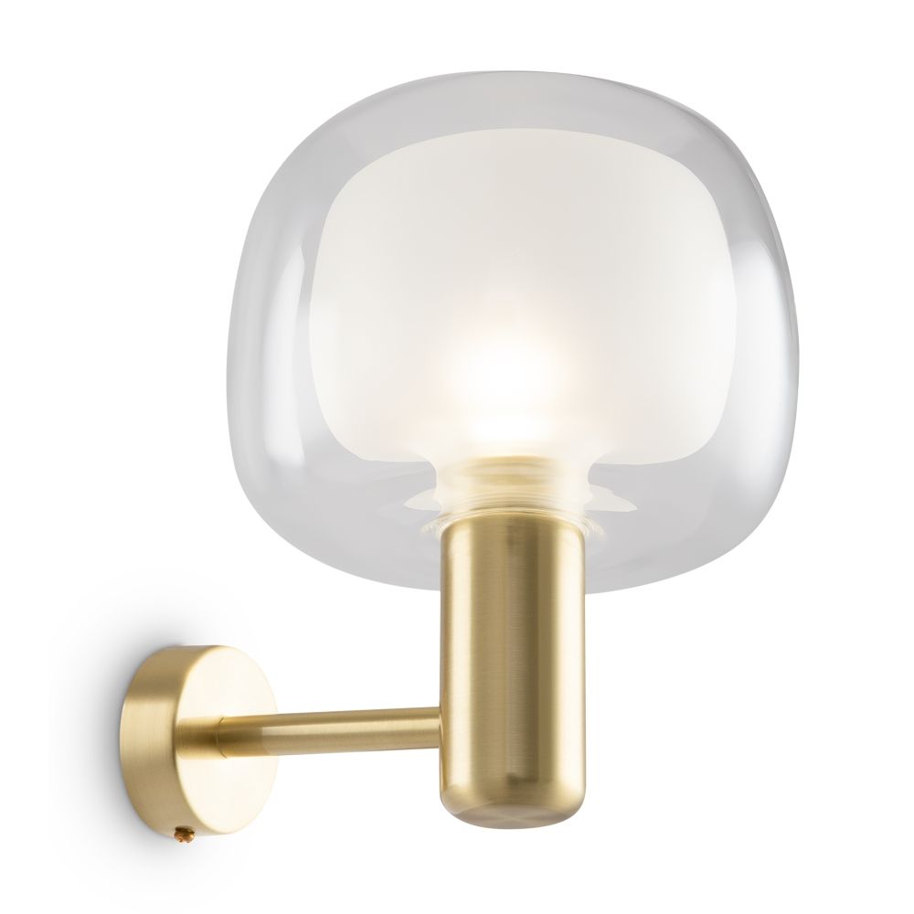 Aplica de perete Aluminiu si Sticla Auriu/Transparent D18xH21cm Vision
