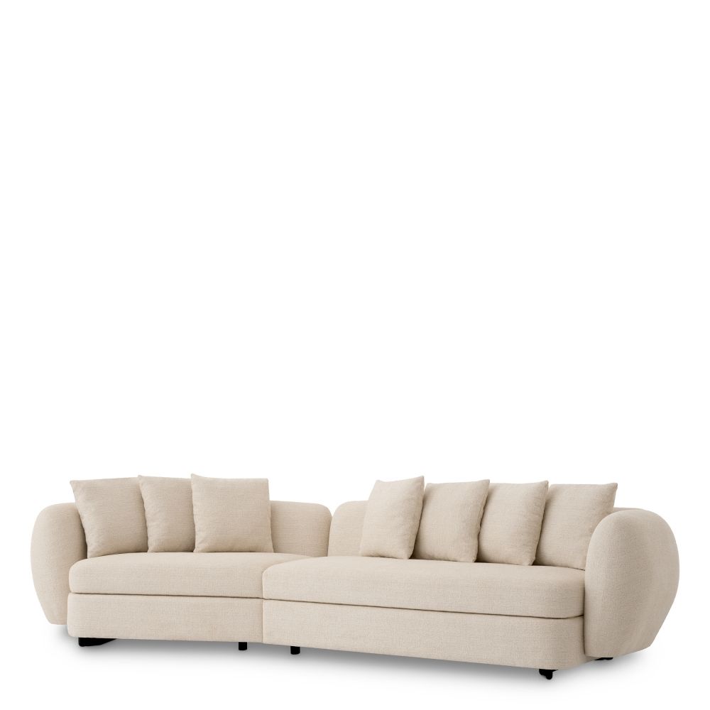 Canapea fixa Sidney Eichholtz din Stofa Nuoro  Bej L314cm