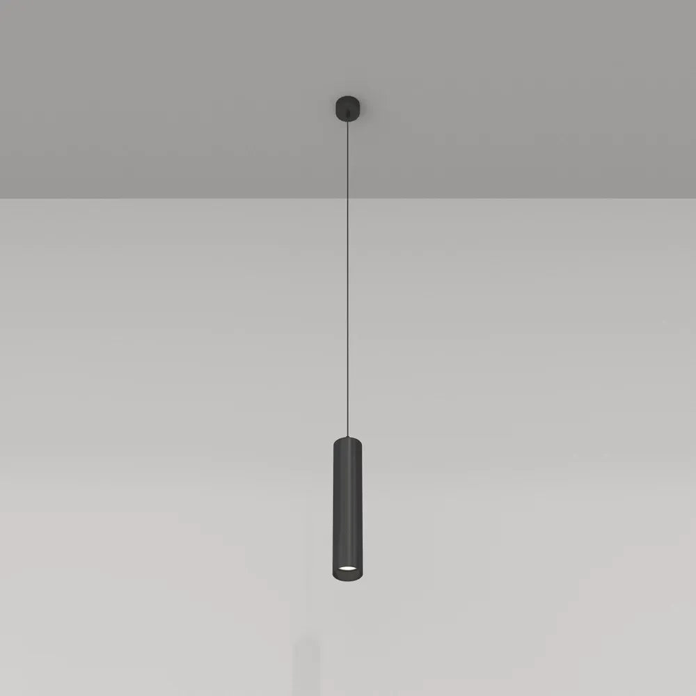 Pendul din Aluminiu Negru H133xD6cm IP 20 GU10 10W Focus
