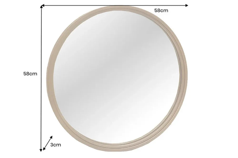 Oglinda cu rama din Metal Auriu D58cm Portrait
