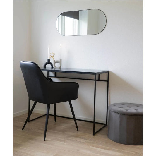 Oglinda ovala cu rama din Metal Negru 80x35cm Jersey