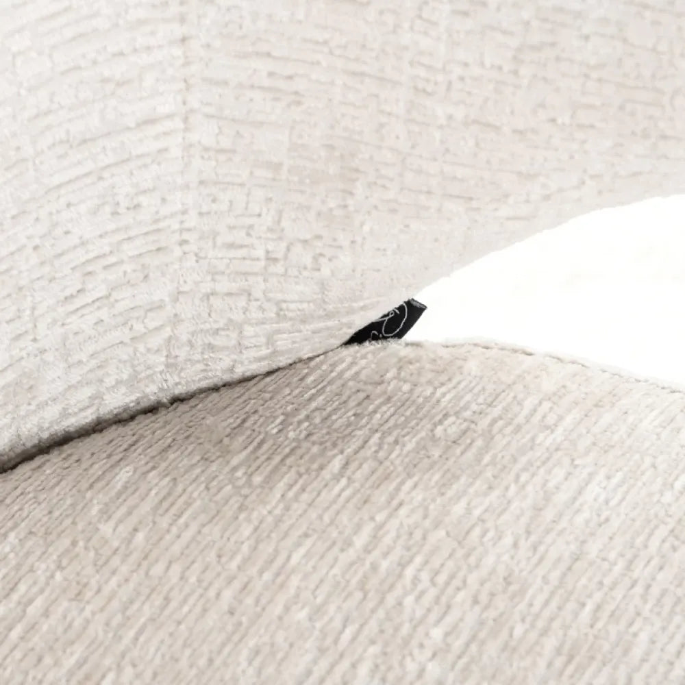 Scaun pivotant tapitat cu Stofa Crem cu picioare din Metal Negru H82xL60xA64cm Milly Richmond Interiors