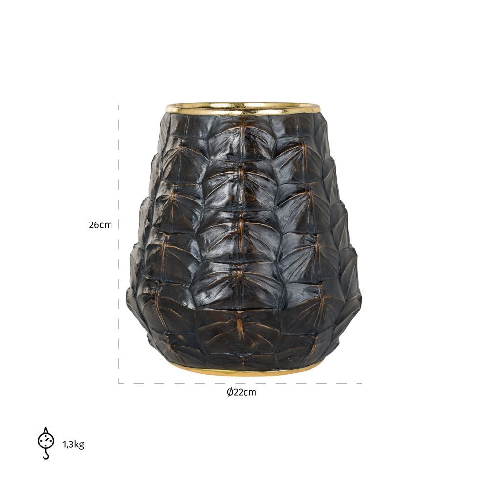 Vaza decorativa din Polirasina Maro D22xH26cm Leah Richmond Interiors