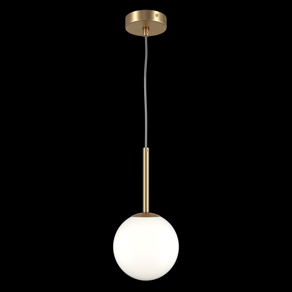 Pendul din Metal si Sticla Auriu/Alb D15xH180cm Basic form