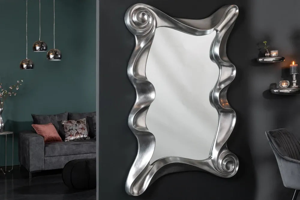 Oglinda cu rama din Polirasina Argintiu H160xL106cm Alice