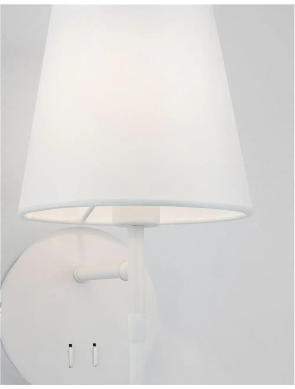 Aplica de perete structura din Aluminiu Alb si abajur din Textil Alb H30xL19cm IP20 3W 180lm 3000k NIA