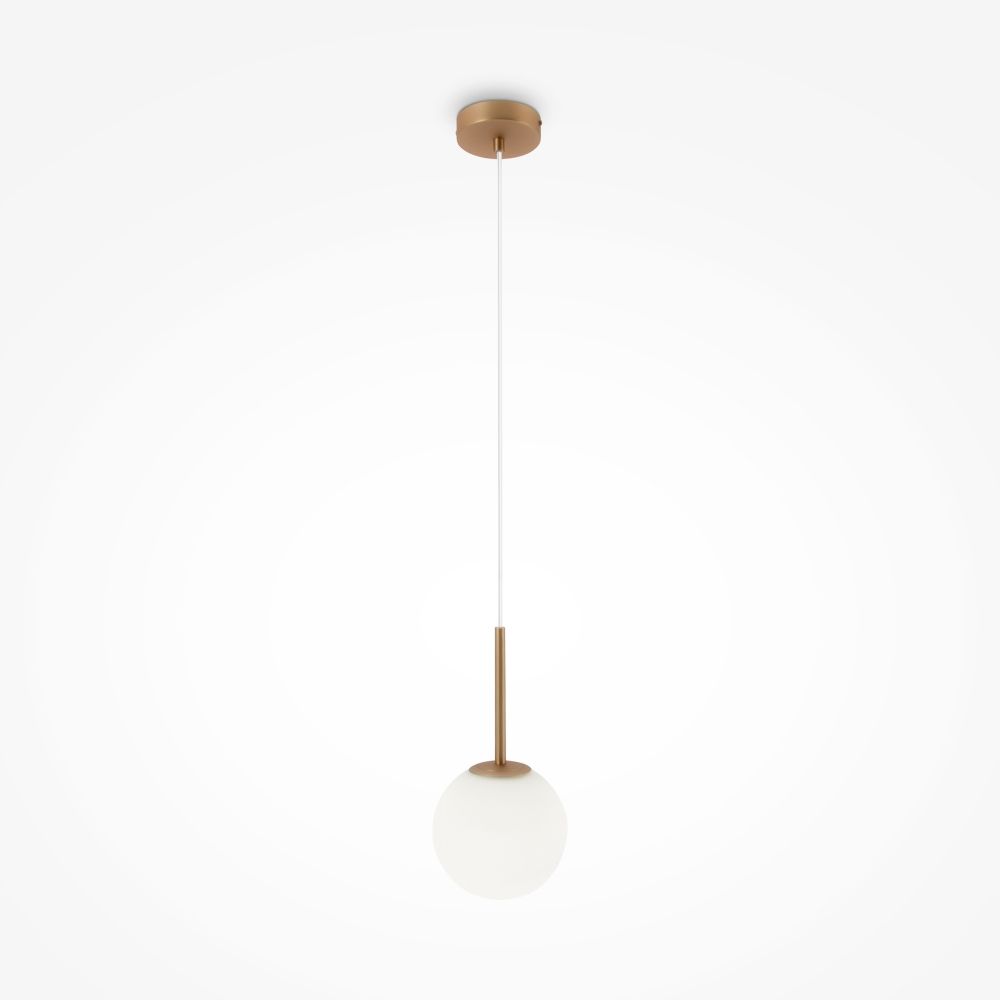 Pendul din Metal si Sticla Auriu/Alb D15xH180cm Basic form