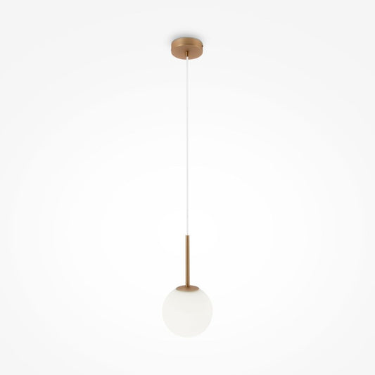 Pendul din Metal si Sticla Auriu/Alb D15xH180cm Basic form