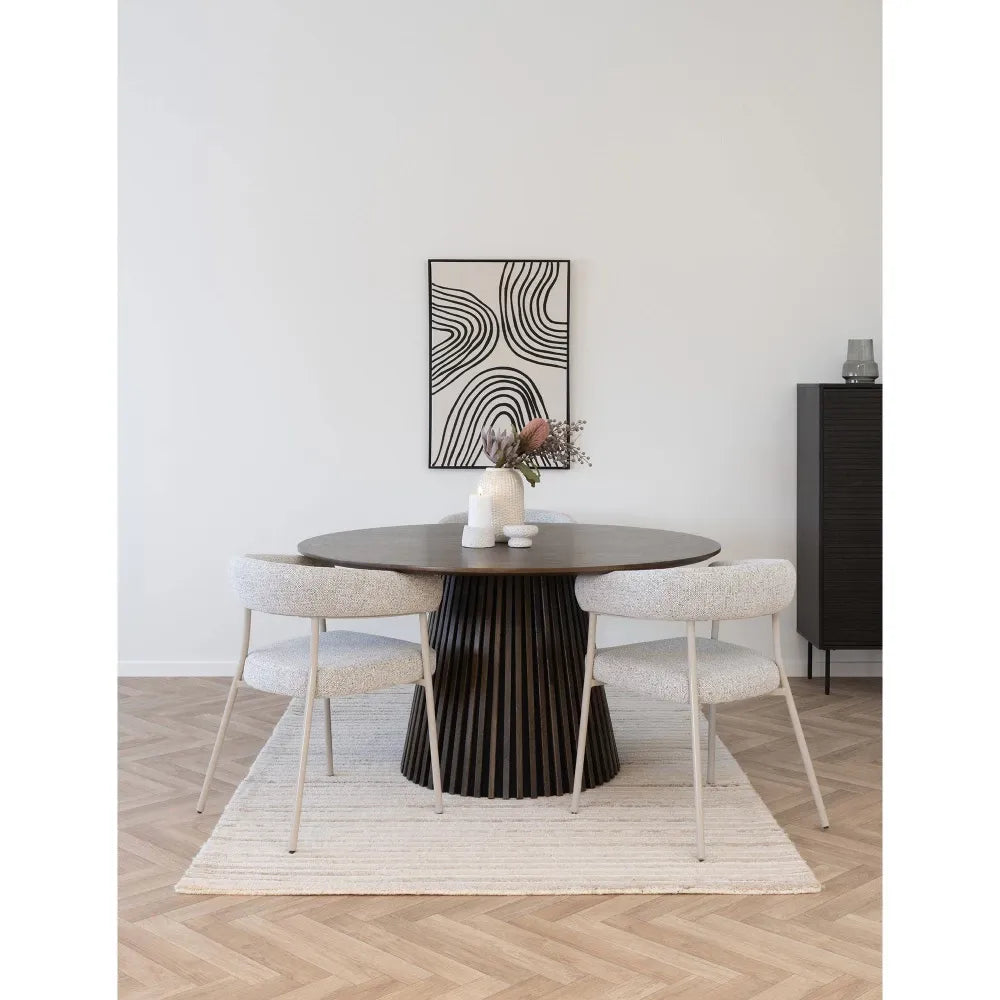 Set 2 scaune din Metal Gri si Stofa Gri H77xL57.5xA56cm Trivio