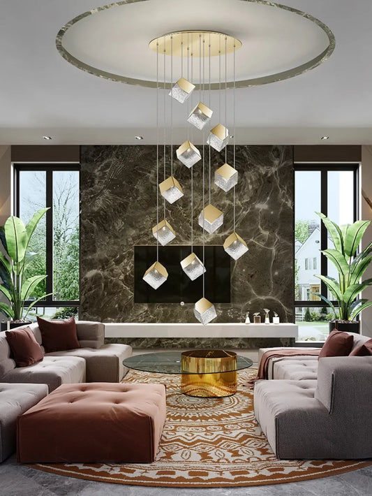 Candelabru din Metal Auriu si Sticla Transparent H400xD90cm Priscila