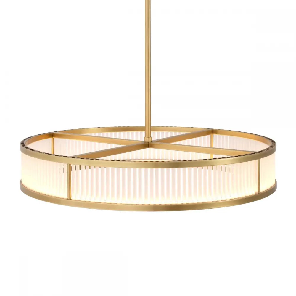 Candelabru din Metal Alama atichizata si Sticla mata Transparent H15xD70cm Thibaud S Eichholtz