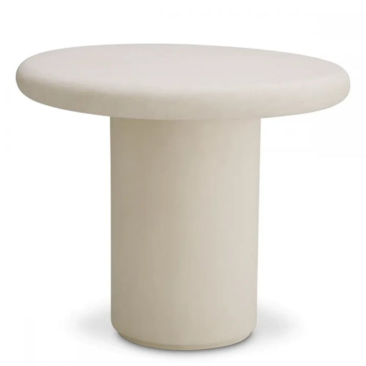 Masuta laterala de exterior din Beton armat cu fibra de sticla Crem H59.5xD70cm Vitalis Eichholtz