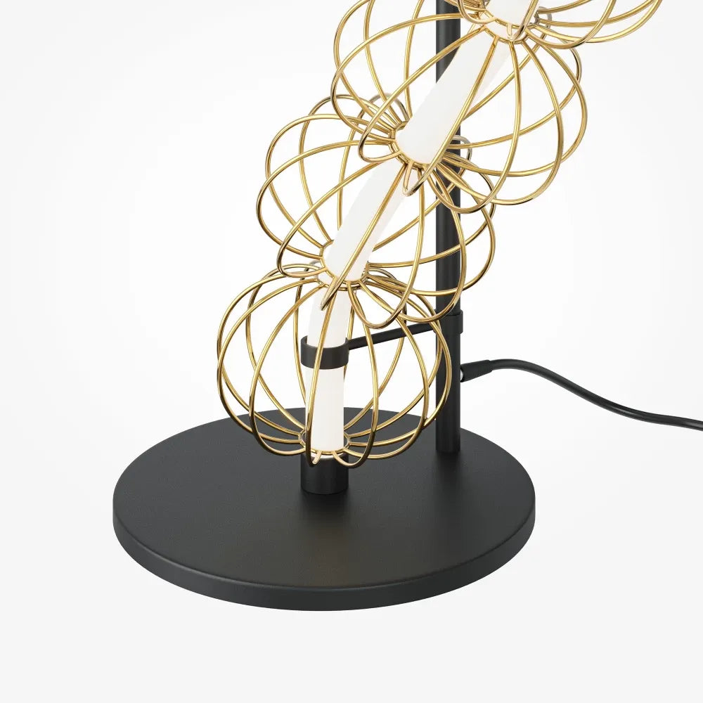 Lampa podea din Metal Negru/Auriu H154.7xL56.9cm Golden Cage