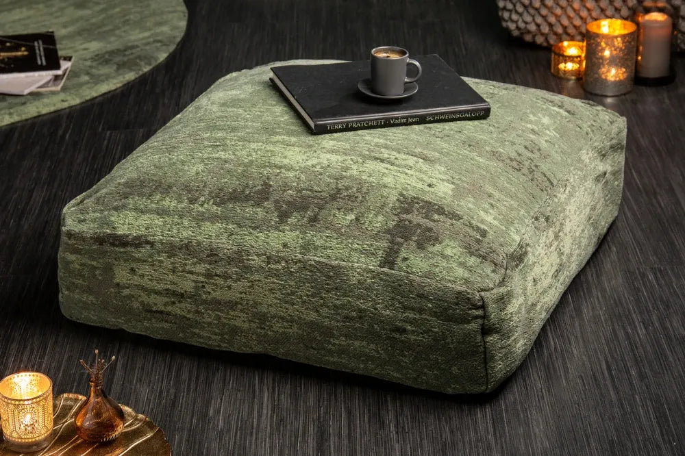 Perna de podea din Stofa Verde H20xL70cm Modern Art
