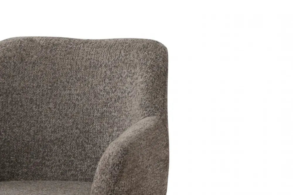 Scaun pivotant din Chenille Maro si Metal/Lemn Hx79Lx61xA62cm Ambiento