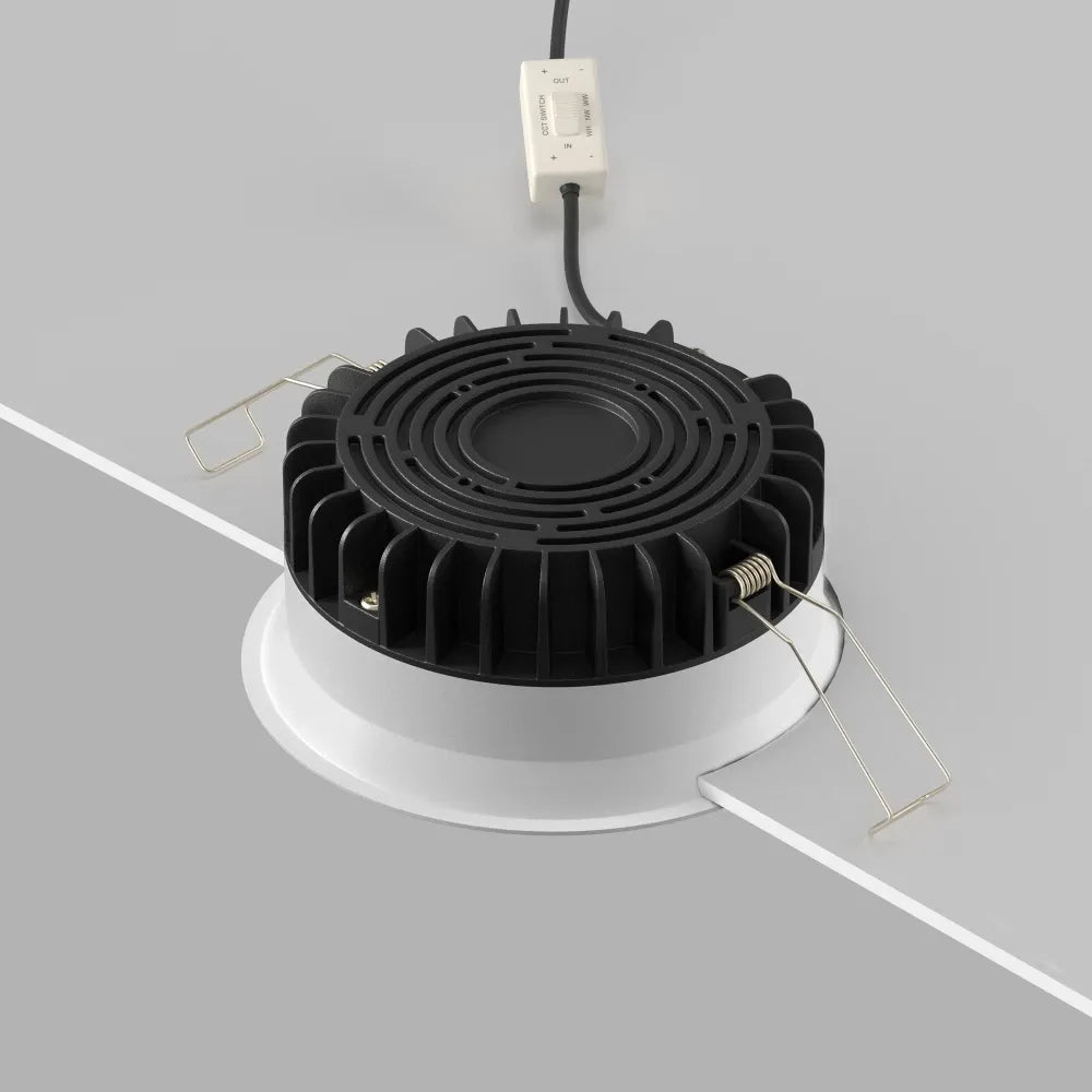 Spot incastrat din Aluminiu/plastic Alb H5.5xD12cm 12W Okno
