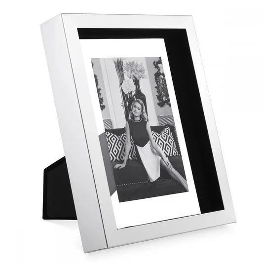 Rama foto din Metal/Sticla Argintiu/Transparent L21.5xH27cm Mulholland L Eichholtz