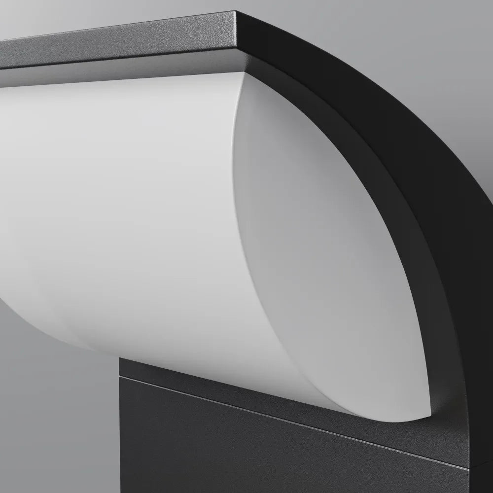 Aplica perete din Aluminiu/Plastic Gri grafit H20xL10cm Stock
