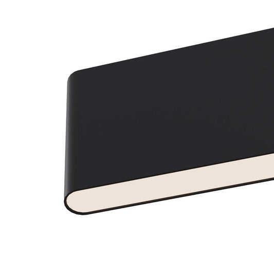 Lustra dreptunghiulara cu inaltime reglabila din Metal Negru cu LED L119x4xH130cm Step