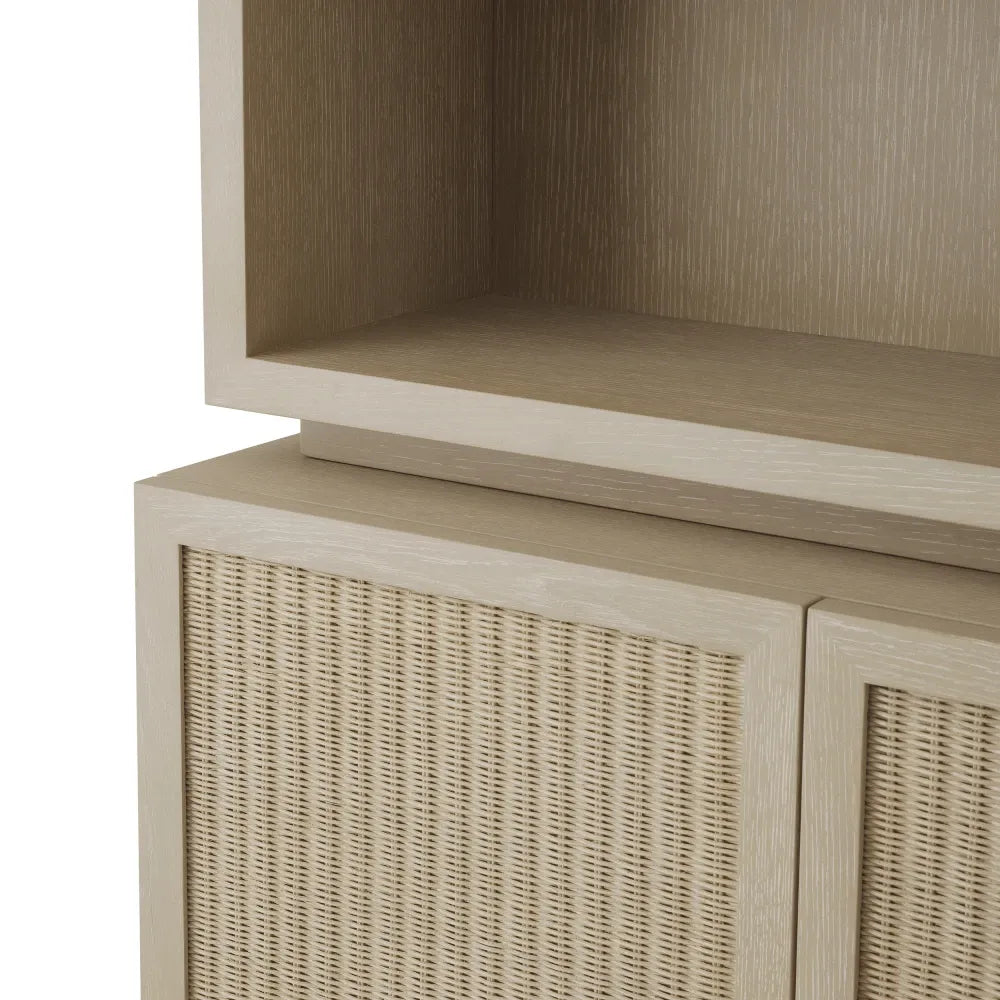 Biblioteca din Furnir de stejar Maro deschis L105xH240cm Borchard Eichholtz