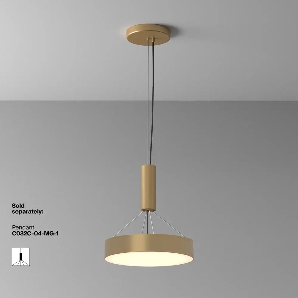 Plafoniera din Aluminiu Auriu mat H6xD30cm Zon