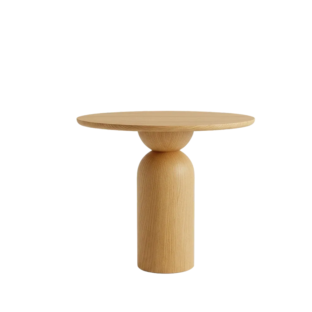 Masa dining Rotunda Bistro din Lemn de Stejar in dimensiuni multiple Essenza